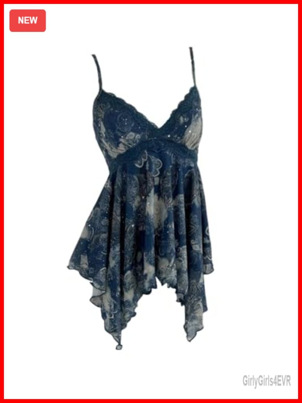 Y2K Lace Sequin Ruffle Peplum Babydoll Going Out Top Sleeveless V-Neck Slim Fit